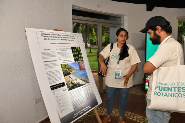 Exhibici&oacute;n de posters en el congreso Puentes Bot&aacute;nicos 2026